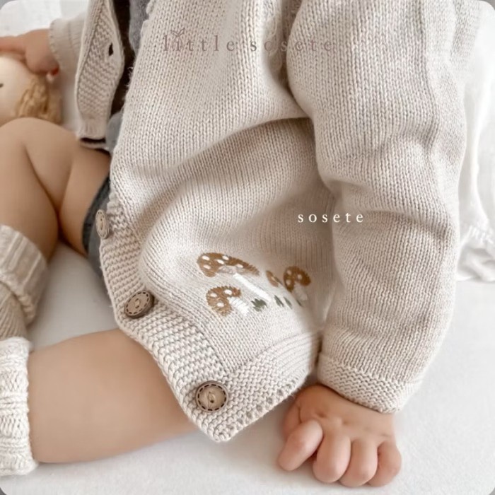LITTLE SOSETE - KNIT CARDIGAN BABY NEWBORN / SWEATER BABY RAJUT KNIT *CARDIGAN KNIT ANAK BAYI /