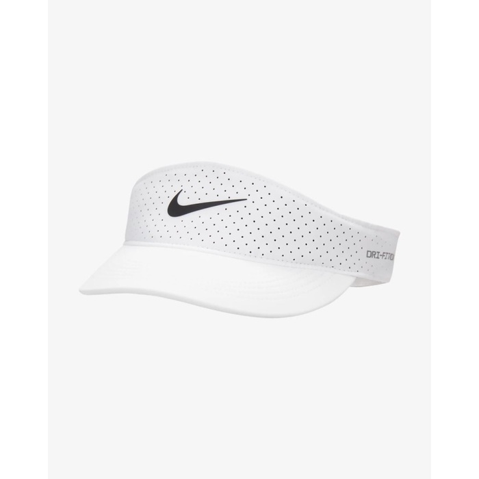PROMO FB6443-100 Nike Dri-FIT ADV Ace Tennis Visor White Putih Topi Original 100%