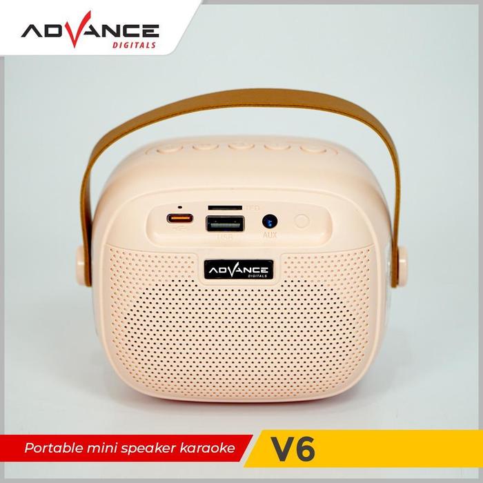 Indocapture - Advance Speaker Bluetooth V6 Karaoke 2 Mic Set Salon Bluetooth Bt Speaker Karoke