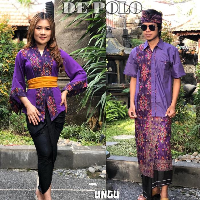Hot Sale Pakaian Adat Bali Couple Set Kebaya Wanita Set Kemeja Pria Readyy