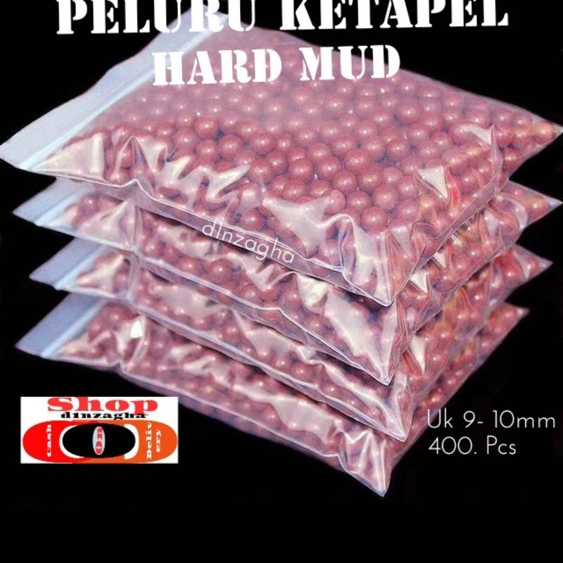 400 Butir Peluru ketapel Lumpur keras ukuran 9-10mm