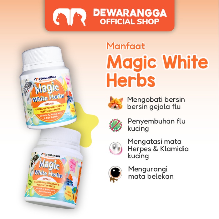 Vitamin Kucing Magic White Herbs Dewarangga - Obat Flu Dan Mata Kucing #Gratisongkir