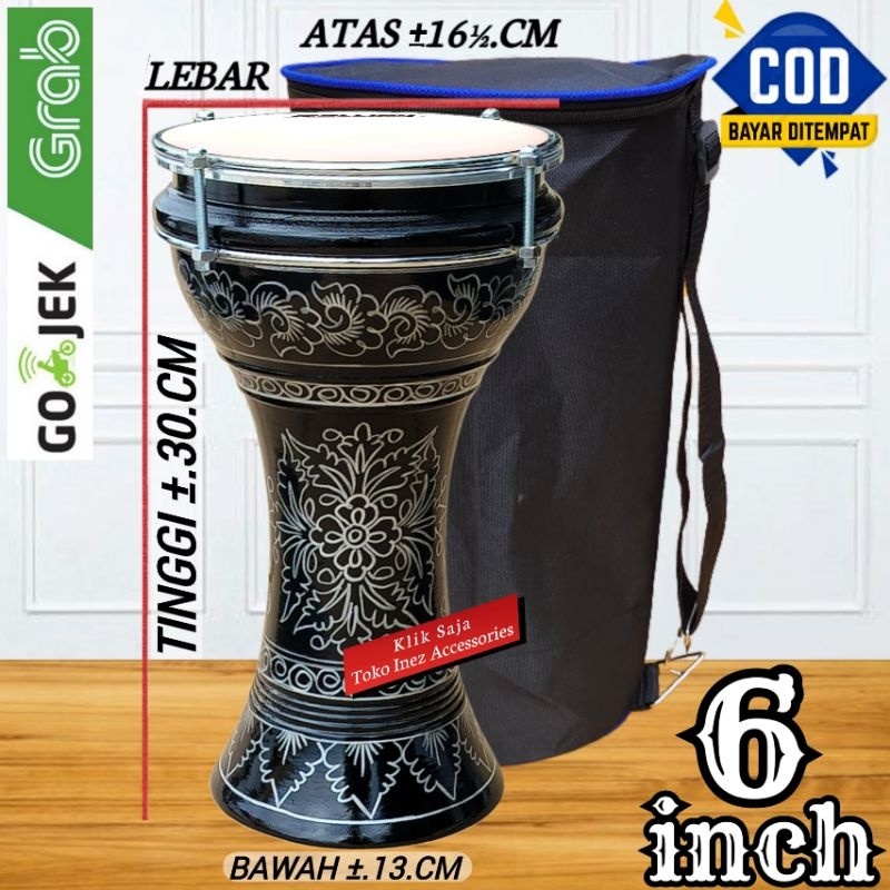 COD DUMBUK PINGGANG DARBUKA ANAK KECIL MIKA PUTIH 6 INCH