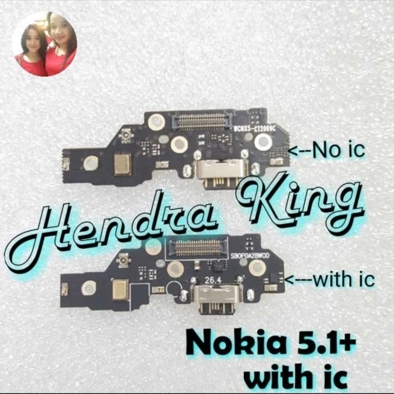 TerLengkapDong- Pcb connector charger Nokia 5.1 plus with ic nokia X5