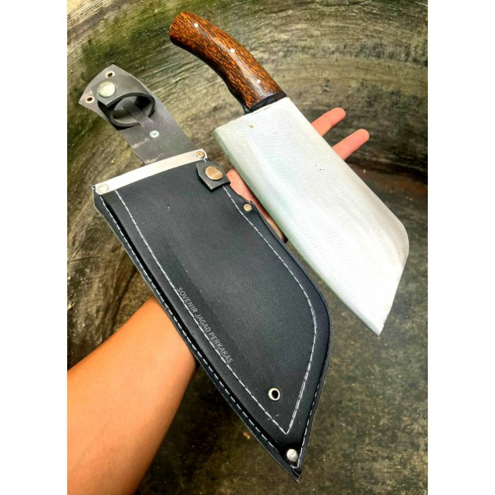 PREMIUM Golok Cincang Baja Per Fulltang Pisau Golok Daging Kuat Tebas Kerja