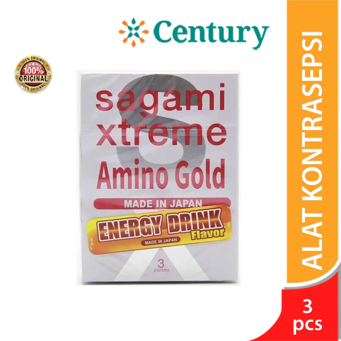 SAGAMI XTREME AMINO GOLD ENERGY DRINK ISI 3 / ALAT KONTRASEPSI / PRIA