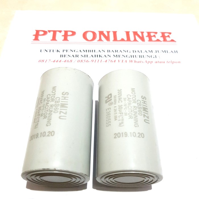 Kapasitor 30Uf Pompa Air Shimizu Asli