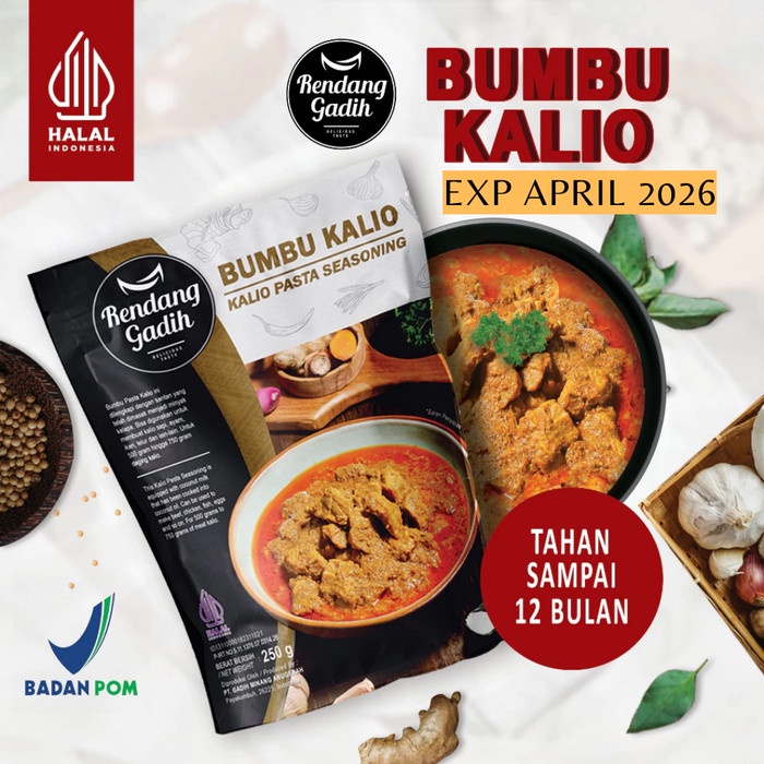 

CN935 Bumbu Kalio Instan Rendang Gadih 250 gram PROMO SPECIAL