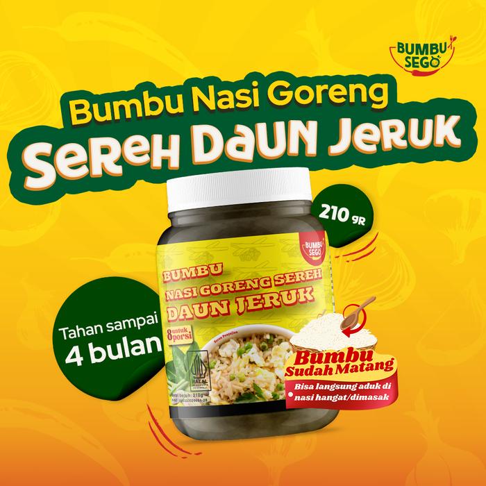 

NW325 BUMBUSEGO Bumbu Nasi Goreng Daun Jeruk Sereh Masakan Instan Botol 210g PROMO SPECIAL