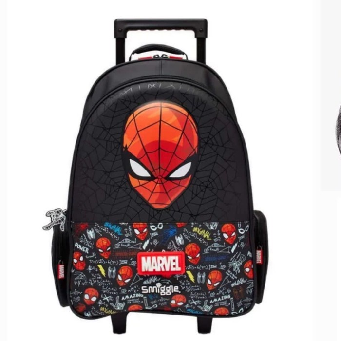Smiggle Trolley Backpack Spiderman/Tas Koper Spiderman Smiggle/Kado