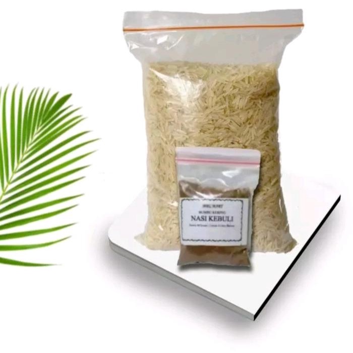 

HN593 Beras Basmati Original 1 liter (750 Gram) Lengkap + Bumbu Kebuli Instan Rice Food premium