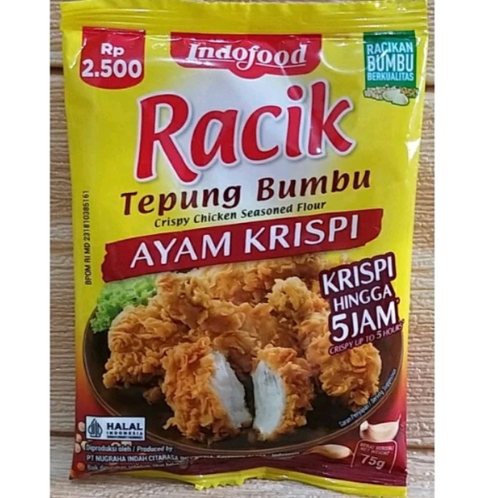 

NW840 MURAH Racik Tepung Bumbu Ayam Crispy Instan 75gr / Tepung Racik / Tepung Instan STOK TERBATAS