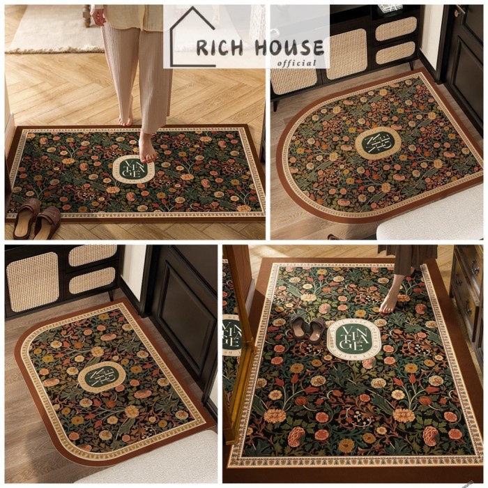 PREMIUM Karpet Lantai Turkey Jumbo / KarpetRuangTamu Anti Slip / Karpet Permadani Eropa / Keset Kaki