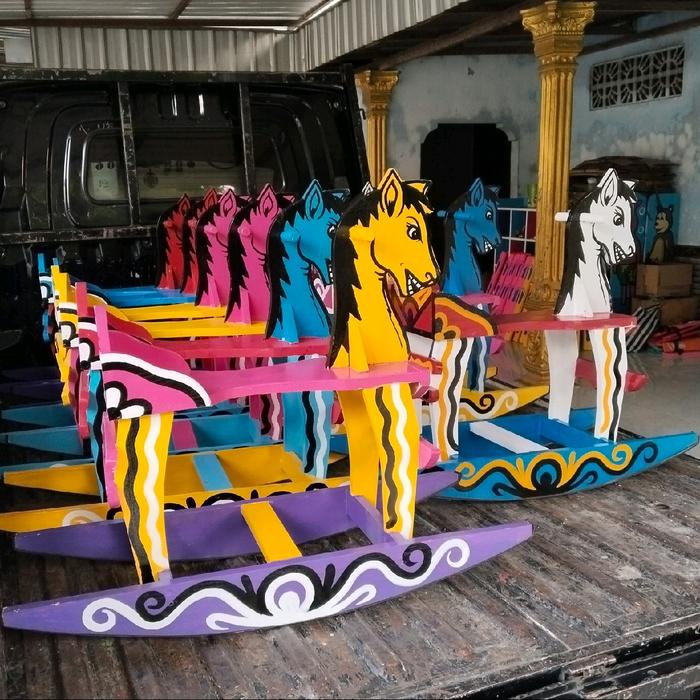 PREMIUM MAINAN EDUKASI. KUDA GOYANG KAYU