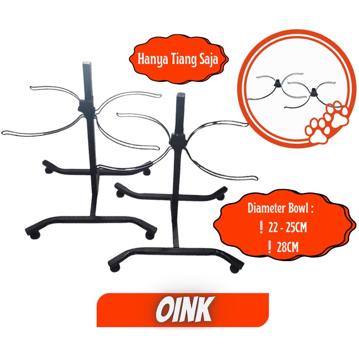 PREMIUM Tiang tempat makan anjing adjustable octagon Good Quality