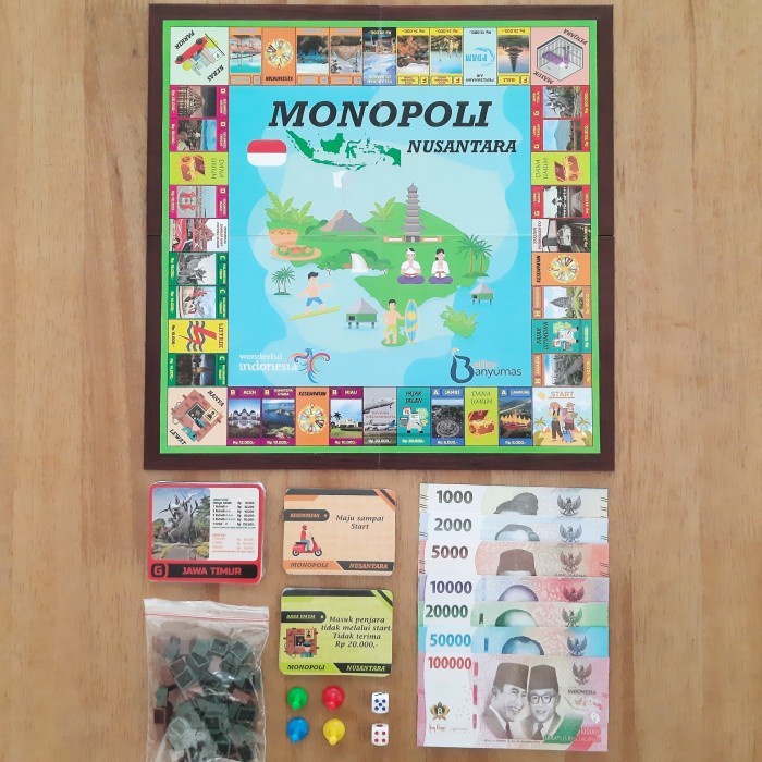 PREMIUM Monopoly/Monopoli Nusantara Versi Lite/Boardgame/Mainan Edukasi