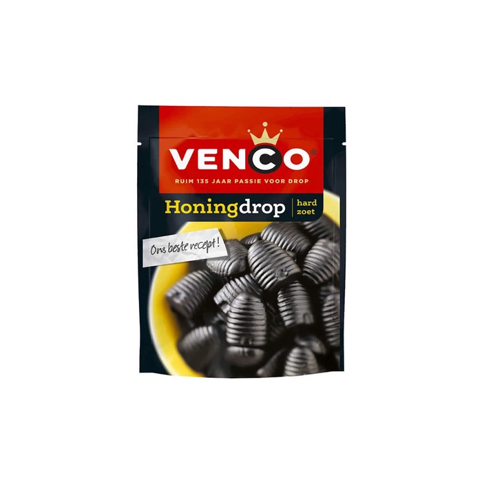 

Venco Honing Drop Hard Zoet Honey Licorice 225g