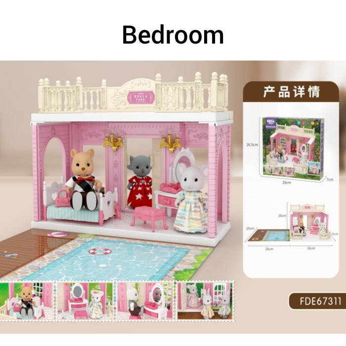 Koala Diary Doll House - Koala Town House Mainan Koala Doll House
