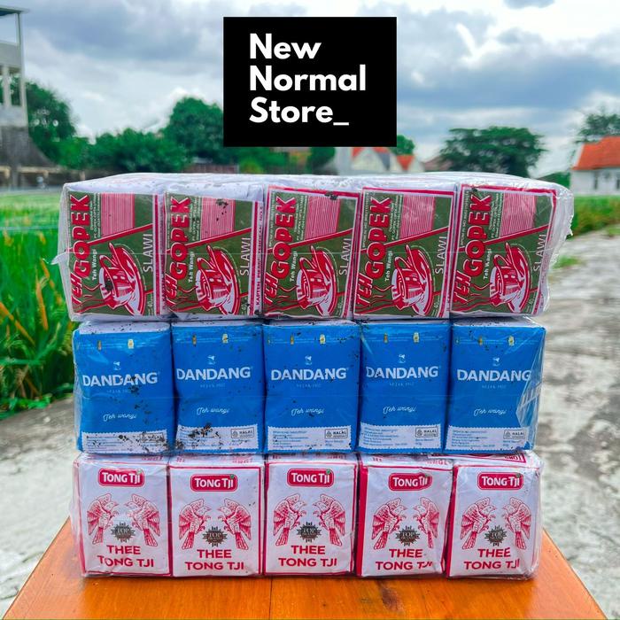 

Paket 3 Slop Teh Solo Gopek Dandang Tongji 30 Pcs / Kombinasi Racikan Teh Khas solo 3 Merek / Paket
