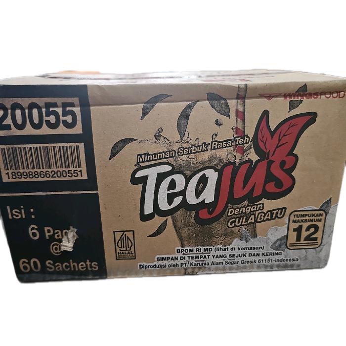 

Tea Jus Gula batu 1Dus / 6pak isi 60pcs serbuk teh