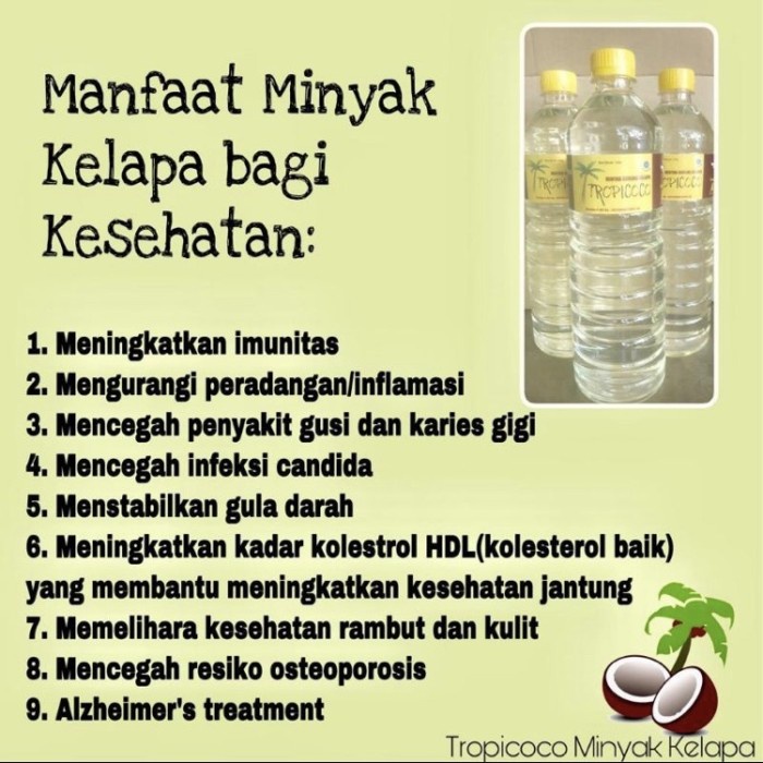 

Lezat- TROPICOCO MINYAK KELAPA ASLI MURNI 100% / KLENTIK TANPA PENGAWET