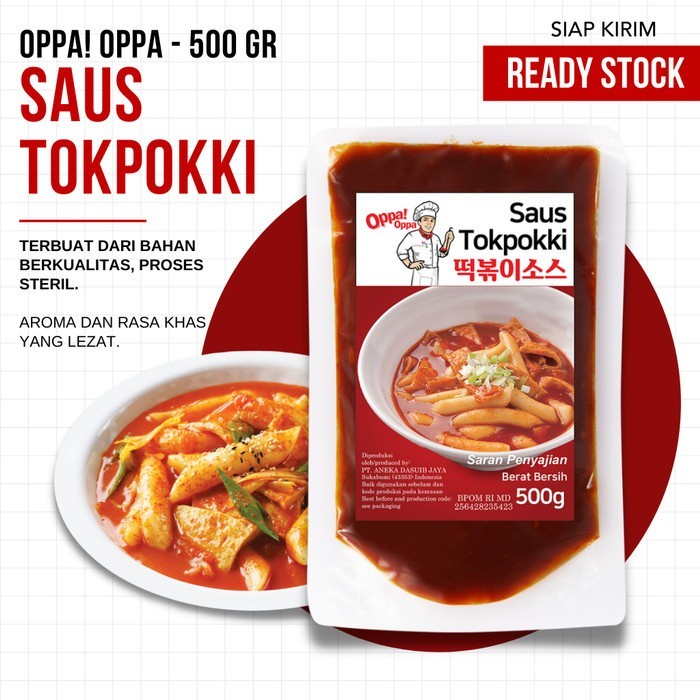 

Lezat- OPPA OPPA SAUS TOKPOKKI 500 GR TOPPOKI TOPOKKI SAUCE TOPOKI KUE BERAS