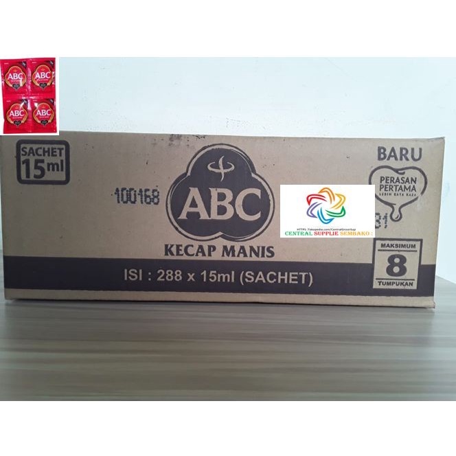 

Lezat- ABC Kecap Manis Sachet [15 ml /288 pcs / 1 karton ]