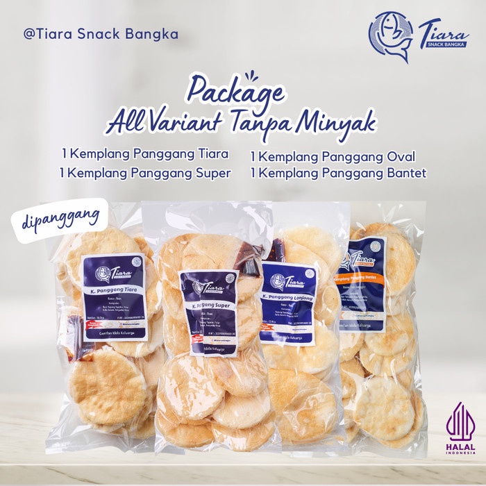 

Package Varian Tanpa Minyak/Kerupuk Bakar Tiara Snack Bangka