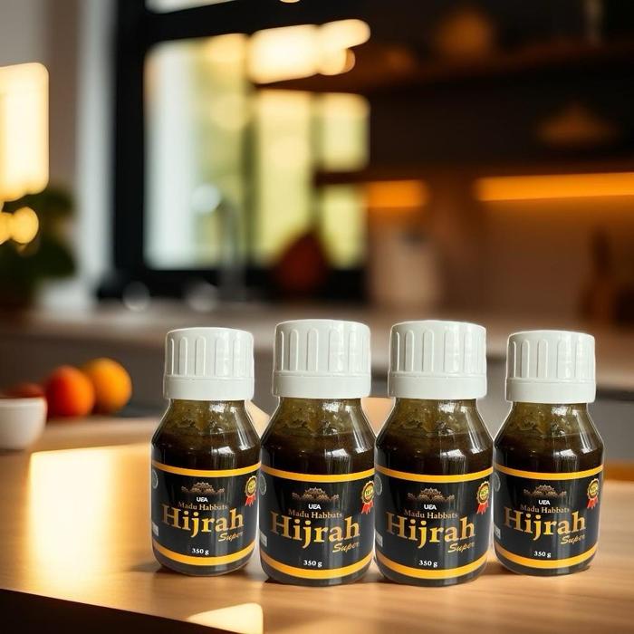 

UEA Madu Habbats Hijrah 350 ml Paket 4 botol ( Dosis 2 Bulan, Membantu Ruqyah Mandiri ) Gratis buku