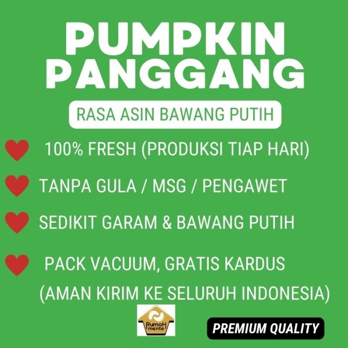 

(GoodSeller) PUMPKIN SEED SALTED GARLIC 200GR BIJI BUAH LABU PANGGANG ASIN BAPUT
