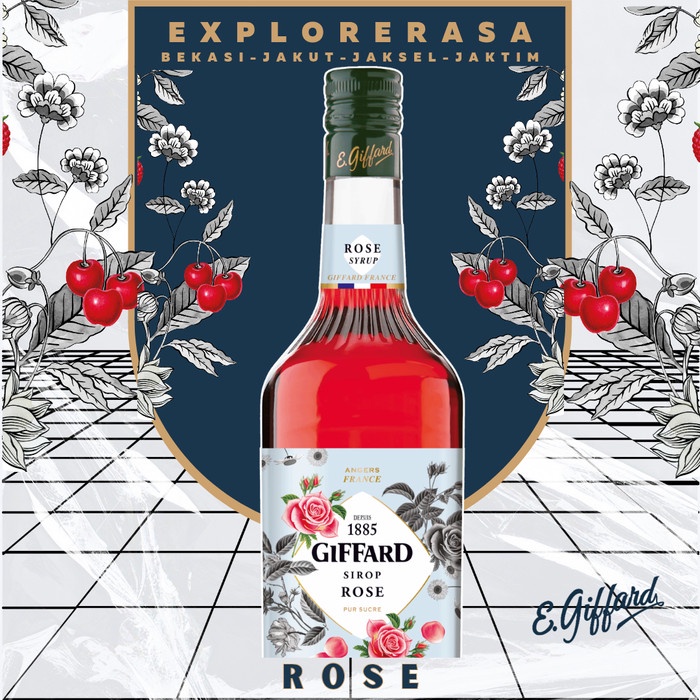 

Giffard syrup Rose 1L Sirup giffard bunga mawar 1 liter