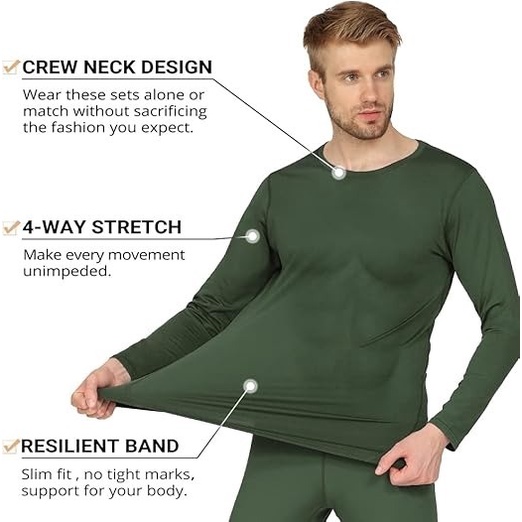 Terlaris New Long John Heattech Ultrawarm Flecce Linned Mens