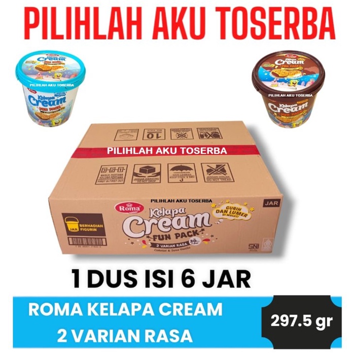 

Roma Kelapa CREAM FUN PACK MIX kemasan JAR / EMBER - ( HARGA 1 JAR )