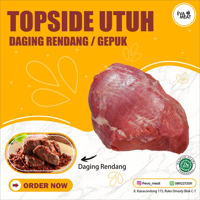 

Lezat- daging sapi utuh / loaf / daging sapi / topside / daging