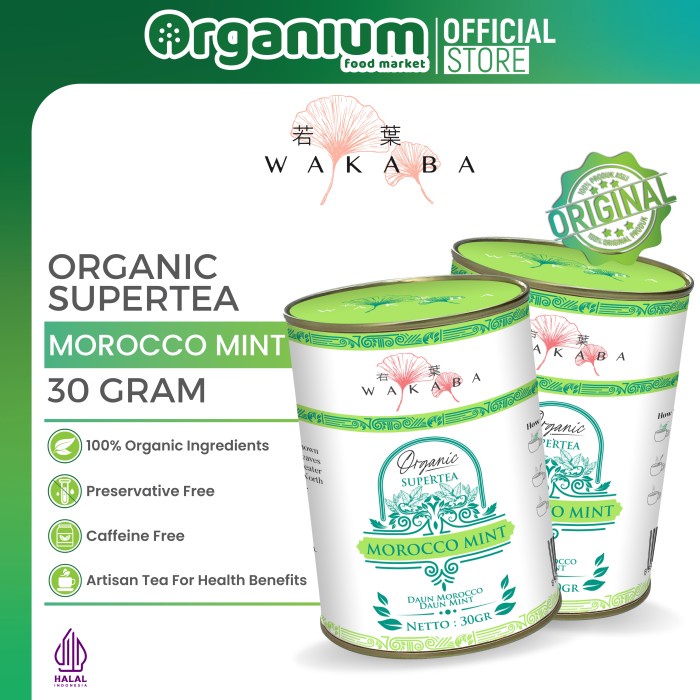 

Supertea Morocco Mint WAKABA Herbal Teh untuk kesehatan gigi, alergi dan deman 30g