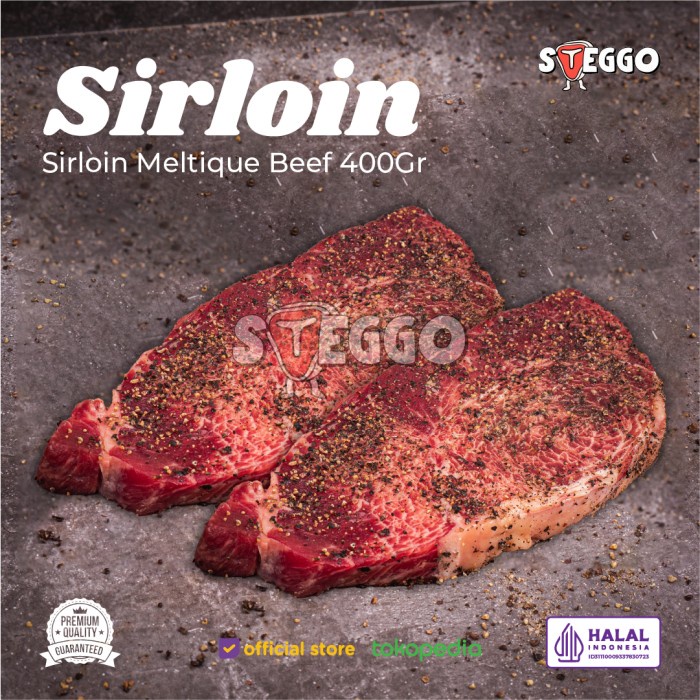 

Lezat- Sirloin Beef Steak Premium 400Gr STEGGO (100% Halal Dan Nikmat)