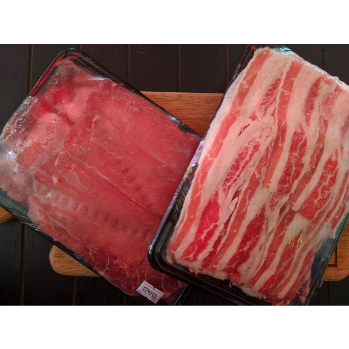 

Lezat- Bundling US Shortplate Slice 500gr & Sukiyaki Non Fat Beef Slice 500gr