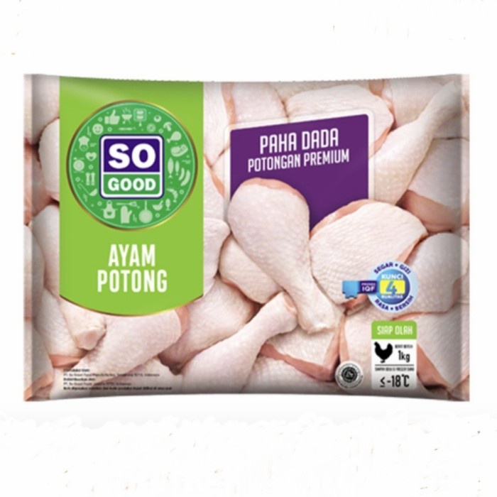 

Lezat- SO GOOD AYAM POTONG PAHA & DADA 1Kg