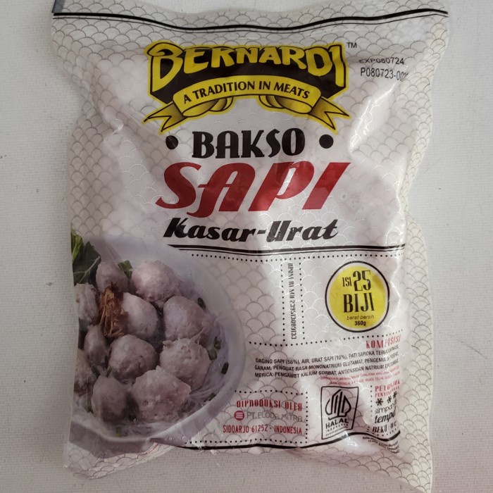 

Lezat- BERNARDI BAKSO SAPI KASAR 360 Gram (25 Pcs)