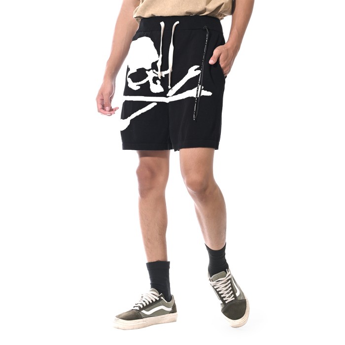 Mastermind Japan Skull Logo Knit Shorts Terbaru