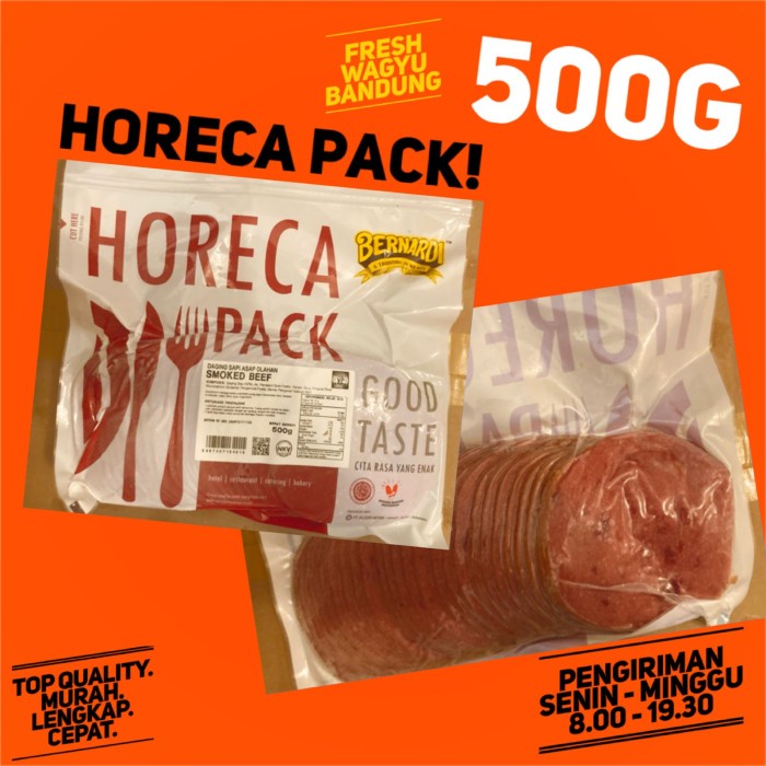 

Lezat- BERNARDI HORECA PACK SMOKED BEEF DAGING ASAP BULAT HALAL VP 500G