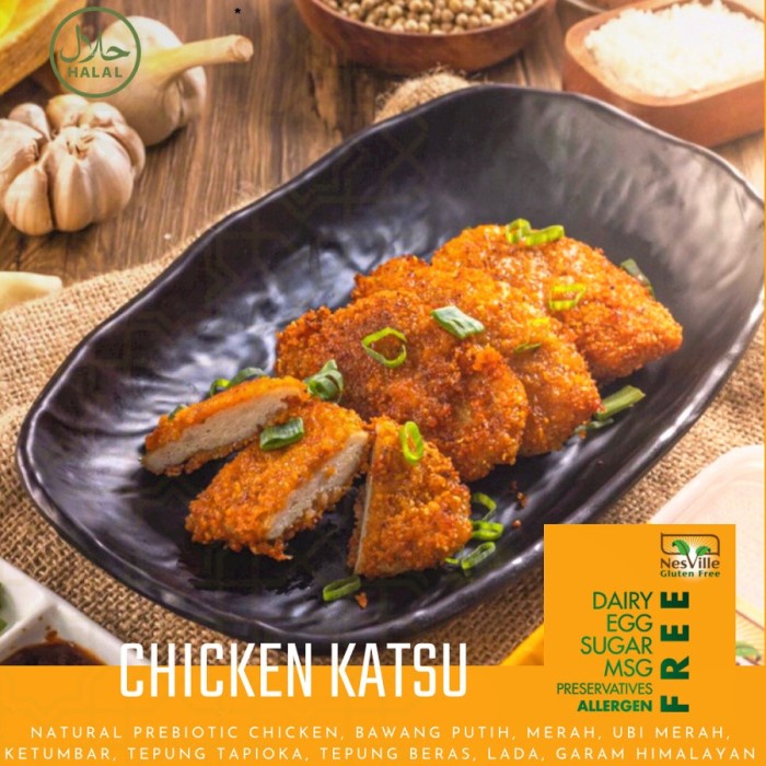 

Lezat- Nesville CHICKEN KATSU 8pc Non GMO,GLUTEN FREE,HALAL