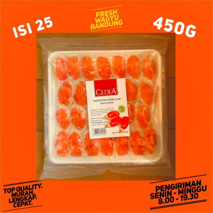 

Lezat- CEDEA CRAB CLAW 450G CAPIT KEPITING SUKI SHABU STEAMBOAT HALAL