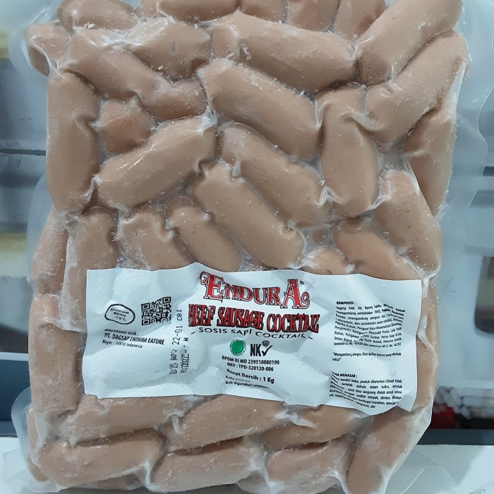 

Lezat- ENDURA BEEF SAUSAGE COCKTAIL 1KG, SOSIS SAPI COCKTAIL, 100% HALAL