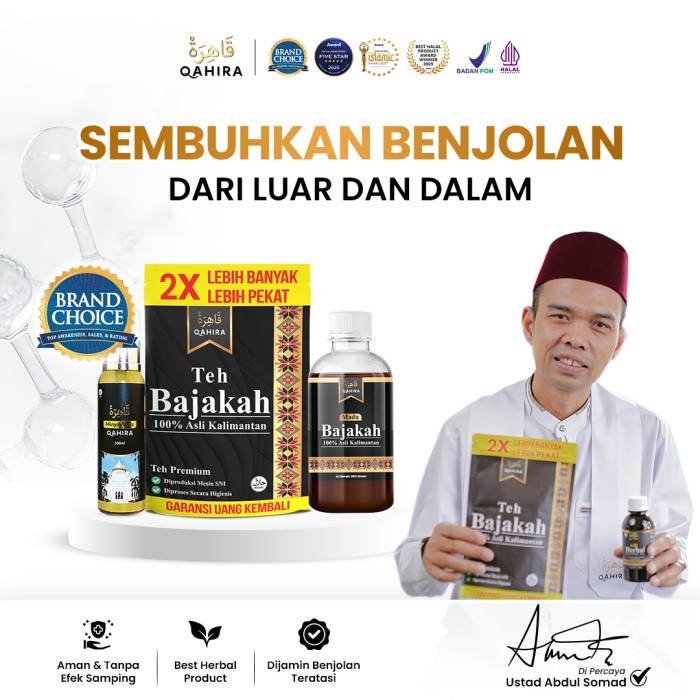Terlaris Qahira Variasi Minyak Oles + Teh Bajakah Asli Menyembuhkan Benjolan NA SALE