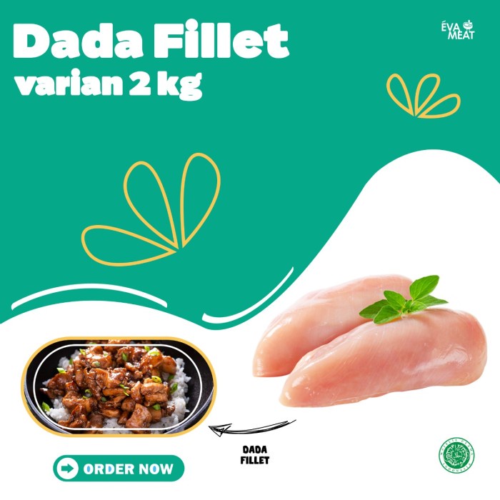 

Lezat- dada filet 2 kg - ayam filet - breast fillet - frozen food - katsu
