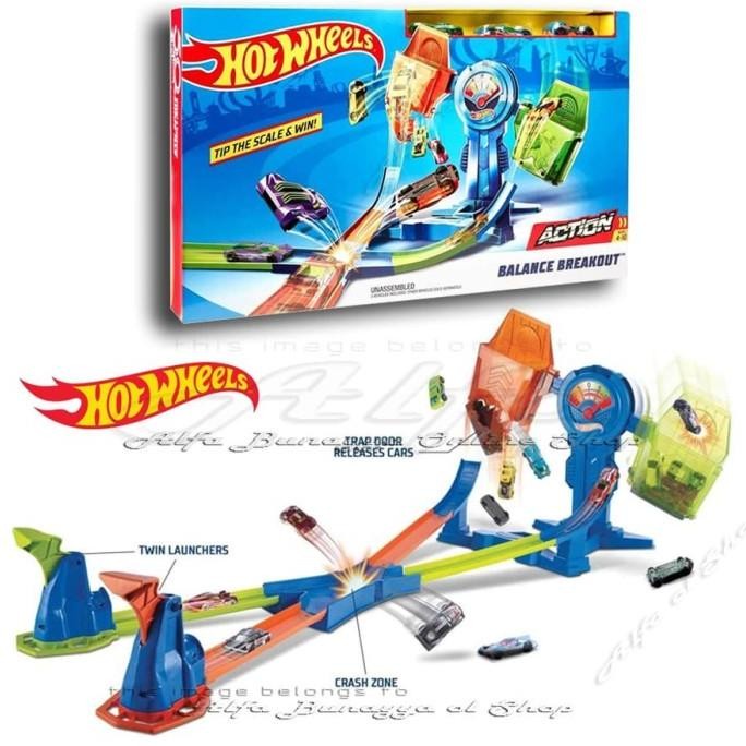 HOT WHEELS BALANCE BREAKOUT HOTWHEELS TRACK SET ACTION