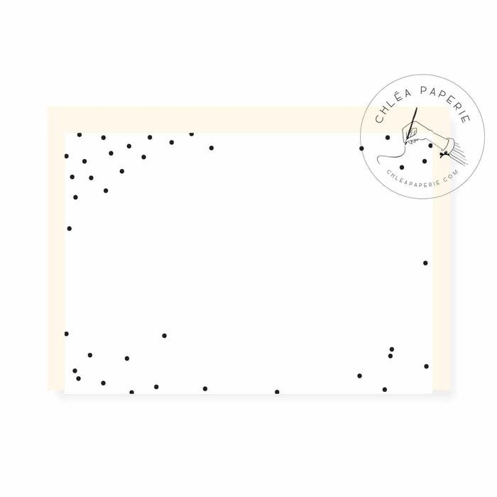 

HOT SALE! Note Set / Dot Scatter Black / Stationery Set / Kartu Ucapan