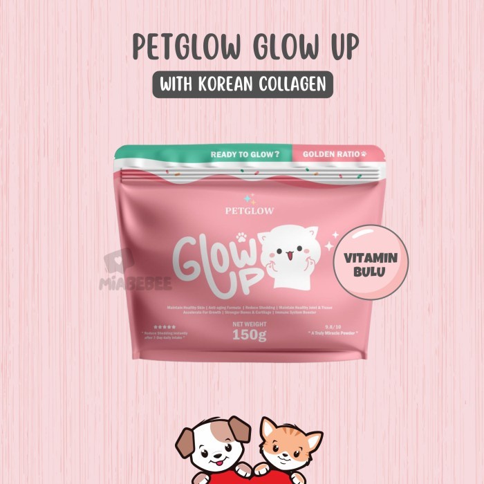 Pet- Petglow Glow Up with Korean Collagen/Vitamin Bulu Kucing