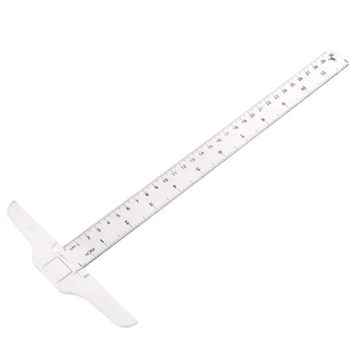

TERLARIS PENGGARIS MISTAR METRIK DUA SISI BENTUK T SQUARE RULER PLASTIK 100 CM
